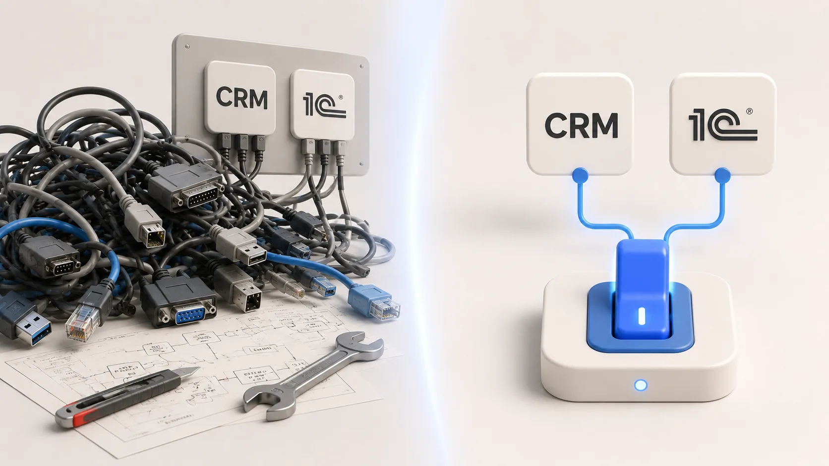 Интеграция ассистента с CRM и 1С: час на подключение или IT-проект на месяц